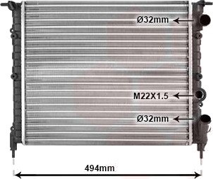 VAN WEZEL 43002043 Radiator motorkjøling
