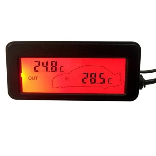 12V biltermometer innendørs/utendørs 12V biltermometer innendørs/utendørs
