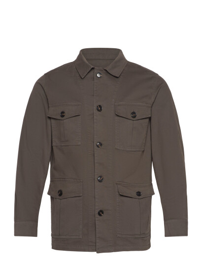 Oscar Jacobson Safari Shirt Jacket   Brown   XL