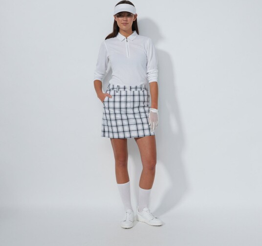 Daily Sports Golf Plaid  41 Cm Hvit Golfshorts dame White Black 44