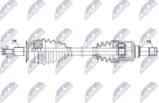 Drivaksel NTY NPW-WW-256