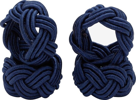 Chamois Serviettringer Pleated 4 pk Blå Chamois Serviettringer Pleated 4 pk Blå