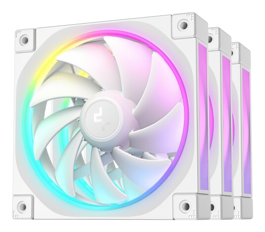 Deepcool FL12 3-pack 120mm Kabinettvifter med RGB Belysning Hvit