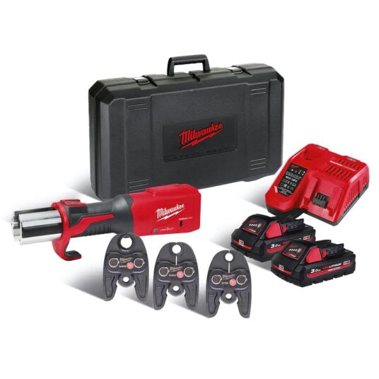 Milwaukee Pressverktøy M18 ONEBLHPT-302C 18V, 2x3.0Ah U-SET Milwaukee Pressverktøy M18 ONEBLHPT-302C 18V, 2x3.0Ah U-SET