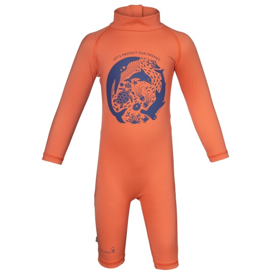 Isbjörn of Sweden Kids' Dolphine Sun Jumpsuit Papaya 86/92