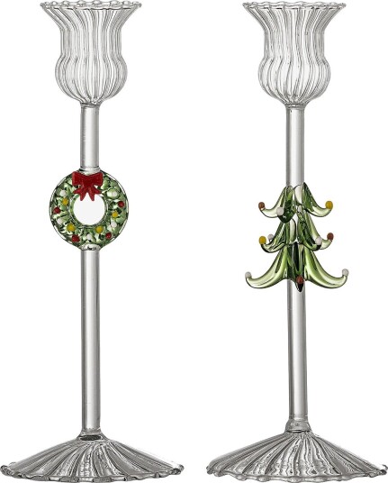 Bloomingville Branton Candle Holder - CLEAR - H21 cm