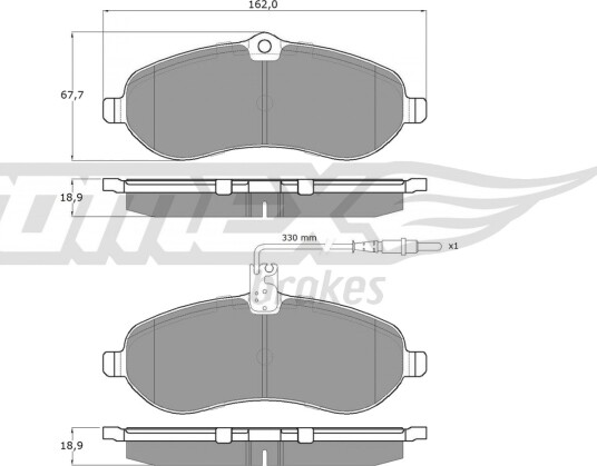 Bremseklosser sett TOMEX Brakes TX 14-83