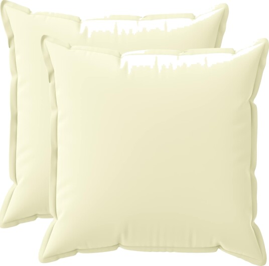vidaXL Putetrekk 2 stk. HOUTEN Krem 70 x 70 cm Polyester