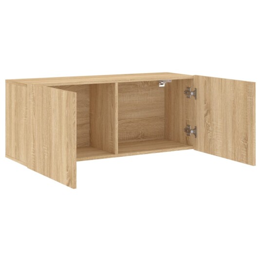 vidaXL Veggmontert TV-benk sonoma eik 100x30x41 cm 8721012255524 vidaXL Veggmontert TV-benk sonoma eik 100x30x41 cm 8721012255524