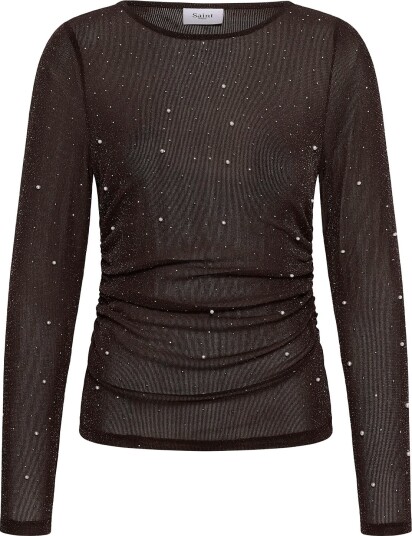 Saint Tropez Maisiesz Blouse - CHOCOLATE BROWN - XS