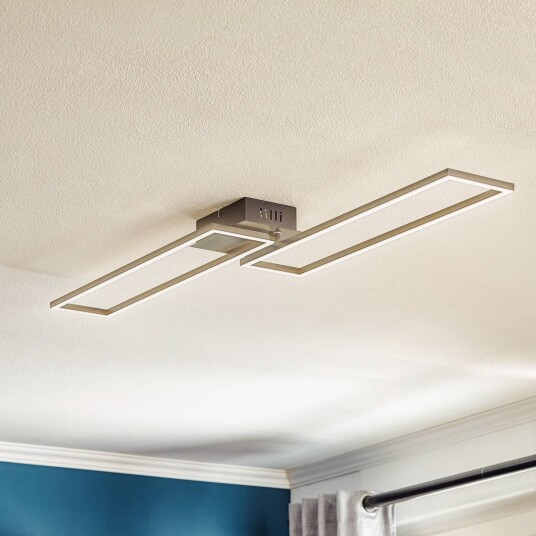 Briloner LED-taklampe Frame, dimbar, Sort, Stue / spisestue, Metall, Moderne