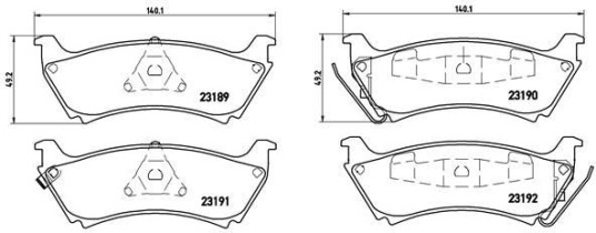 Bremseklosser BREMBO P 50 040 Bremseklosser BREMBO P 50 040