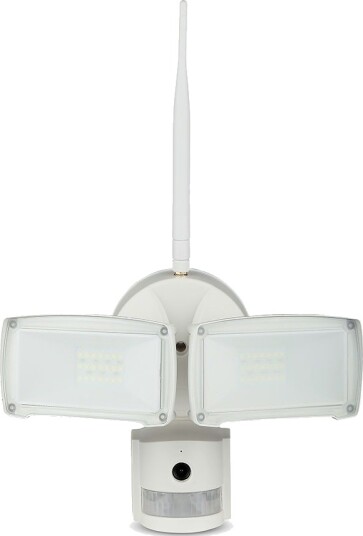 V Tac 18W LED lyskaster med WiFi kamera og PIR sensor 600lm IP65 hvit utendørs kald hvit Kulør : Kald