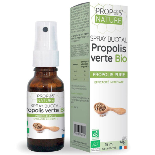 Økologisk halsspray Propos Green Propolis 15 ml Økologisk halsspray Propos Green Propolis 15 ml