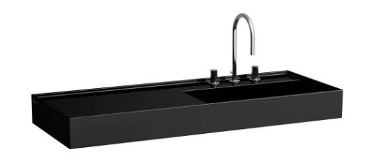 Kartell Laufen servant, 120x46 cm, høyre, sort
