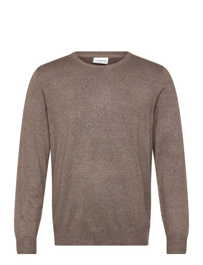 Lindbergh Ecovero L/S O Neck Knit Brown XL Lindbergh Ecovero L/S O Neck Knit Brown XL