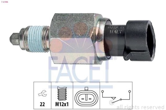 FACET 7.6196 Bryter, ryggelys FACET 7.6196 Bryter, ryggelys