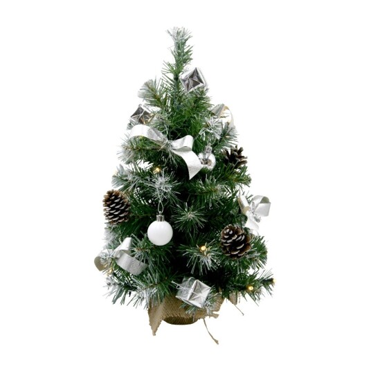 KULZ OSLO SNØHVITT JULETRE 45 CM 15 LED-LYS KULZ OSLO SNØHVITT JULETRE 45 CM 15 LED-LYS