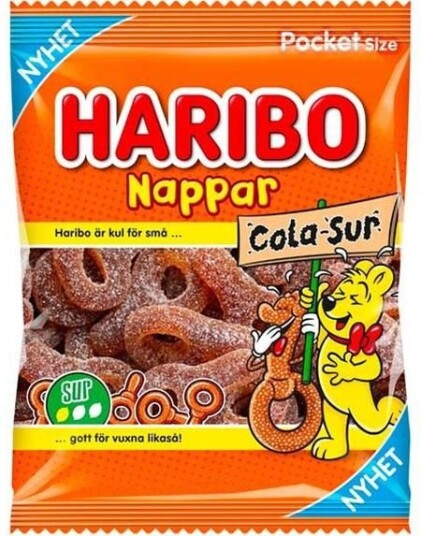 Haribo Sure Colasmokker Vingummi 70 gram