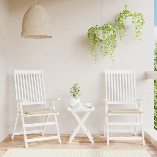 vidaXL Utendørs stolputer 2 stk beige 40x40x4 cm oxfordstoff