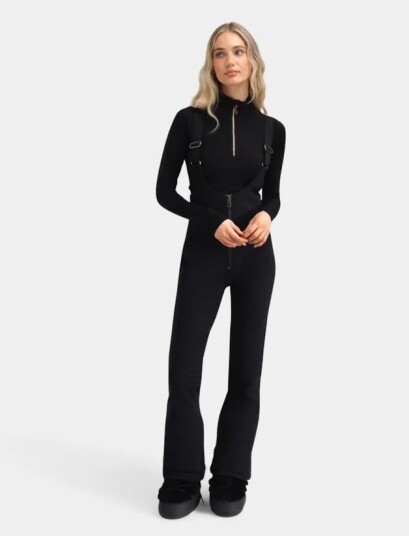 WoolLand Sirdal Høy Skibukse Dame Pure Black L WoolLand Sirdal Høy Skibukse Dame Pure Black L