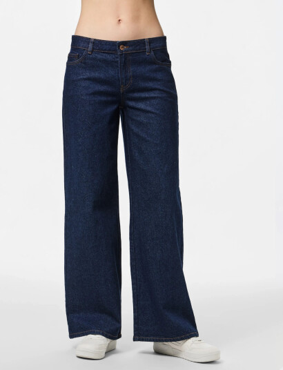 Pieces Pcselma Lw Wide Jeans Rinse Noos Bc Navy 30 x 30