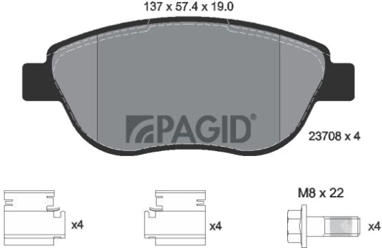 PAGID T1449N Bremseklosser PAGID T1449N Bremseklosser