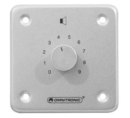 Omnitronic Pa 10w Stereo Volume Controller, Sølv Omnitronic Pa 10w Stereo Volume Controller, Sølv