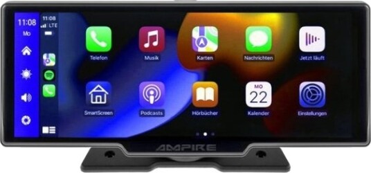 Ampire 10" Skærm Med Carplay Android Auto Ahd Dashcam