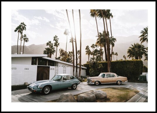 Retro Cars in Palm Springs Plakat Plakat / 50x70cm