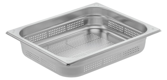 VEGA Kantine perforert GN 1/2; Størrelse GN 1/2, 4l, 32.5x26.5x6.5 cm (LxBxD); Sølvfarge VEGA Kantine perforert GN 1/2; Størrelse GN 1/2, 4l, 32.5x26.5x6.5 cm (LxBxD); Sølvfarge