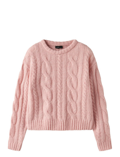 LMTD Nlfnaible Ls Short Knit - Pink - 122-128 LMTD Nlfnaible Ls Short Knit - Pink - 122-128