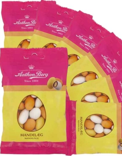36 stk Anthon Berg Mandel Egg   Hel Eske 2880 gram