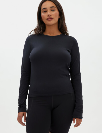 Girlfriend Collective Reset Fitted Long Sleeve Tee - Black - M Girlfriend Collective Reset Fitted Long Sleeve Tee - Black - M
