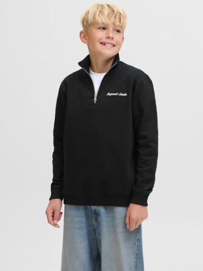 Jack & Jones Junior Black Jornorrebro Emb Sweat High Neck Jnr 152