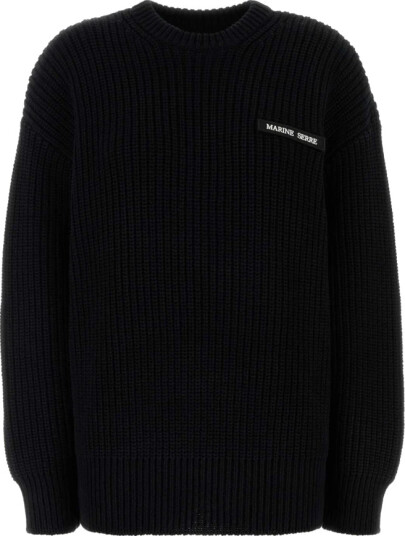 Marine Serre Dame Strikkevarer Svart S, Marine Serre Dame Strikkevarer Svart S,