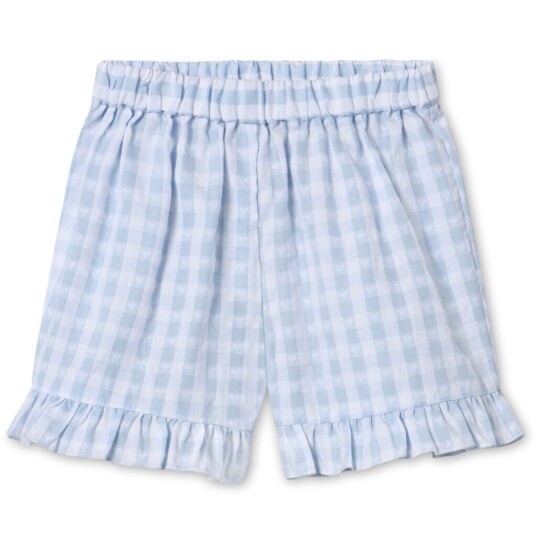 Fliink Dream Blue Check Pari Ruffle Shorts 5 år/110