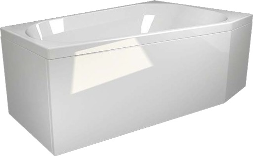 Westerbergs Badekar Motion 160L Venstre Akryl Hvit 1580x1000mm