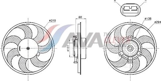 AVA COOLING SYSTEMS MS7782 Kjølevifte AVA COOLING SYSTEMS MS7782 Kjølevifte