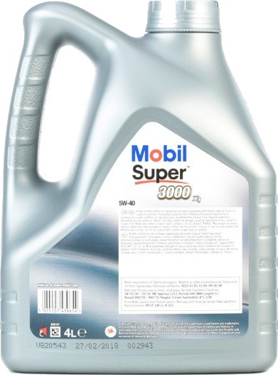 Motorolje MOBIL 5W40 SUPER 3000 X1 4L Motorolje MOBIL 5W40 SUPER 3000 X1 4L