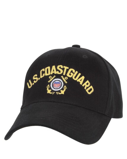 Rothco Deluxe Baseball Cap - brodert med US Coast Guard Svart