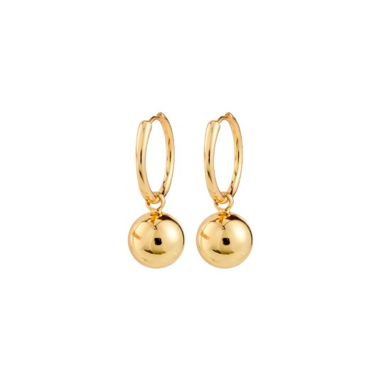 Pilgrim Air Hoop Earrings Gold Plated Gold ONE SIZE Pilgrim Air Hoop Earrings Gold Plated Gold ONE SIZE