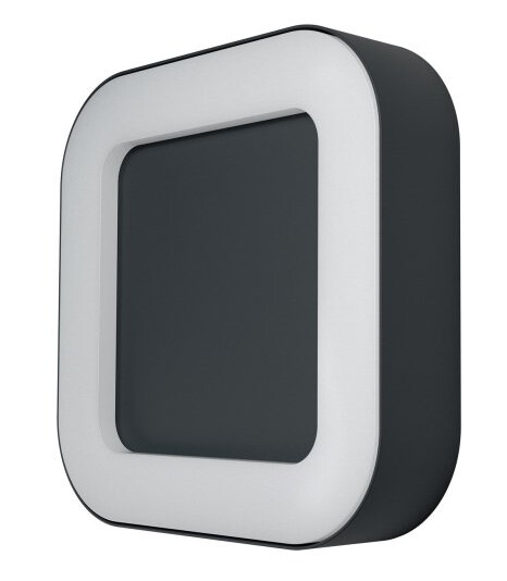 Ledvance Endura Style Square Vegglys Grå Aluminium Polykarbonat Pc Ip44 Fasade Terrasse I