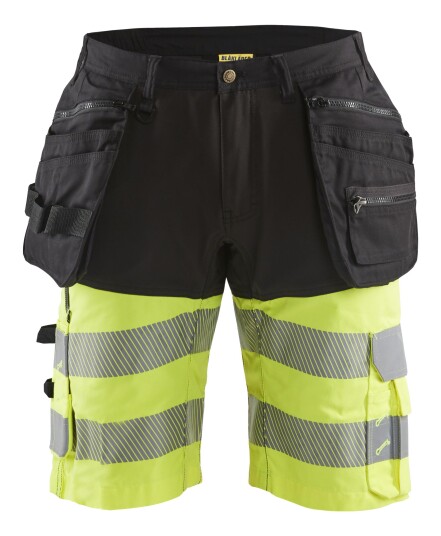 Blåkläder 159618119933C46 Synlighetsshorts med stretch, svart/varselgul Str. C46, Klær