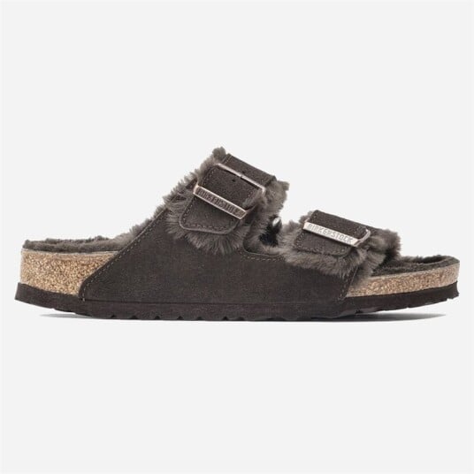 Birkenstock Arizona Shearling Suede Leather/Fur Mocha