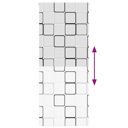 Dusjrullgardin 110x240 cm Stoff Bredde 106 cm