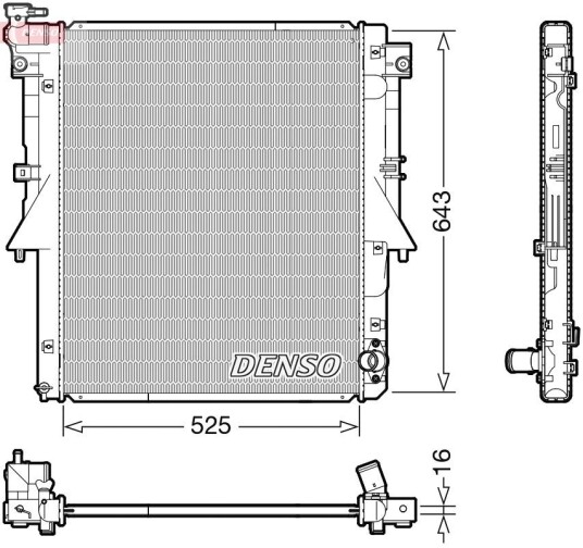 Radiator DENSO DRM45054 Radiator DENSO DRM45054