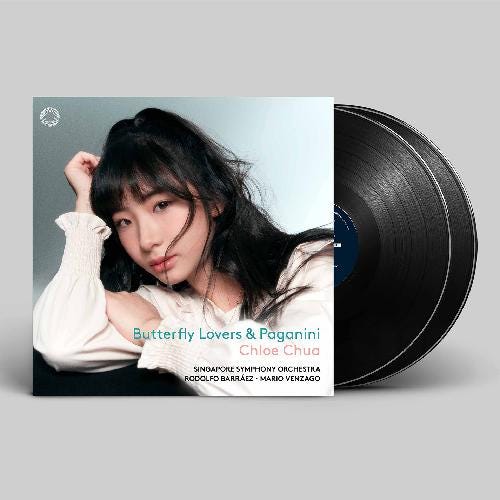Chloe Chua Singapore Symphony Orchestra Mario Venzago Rodolfo Barraez Gang Chen Butterfly Lovers & Paganini LP/Vinyl Chloe Chua Singapore Symphony Orchestra Mario Venzago Rodolfo Barraez Gang Chen Butterfly Lovers & Paganini LP/Vinyl