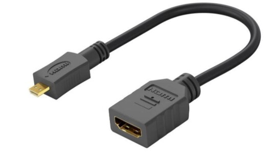 MicroConnect 15 cm HDMI til Micro HDMI adapter 4K 60Hz Svart