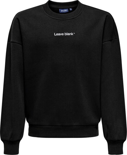 ONLY & SONS Osjtyson Ovz Ls Crew Sweat Lb   Black   158 164